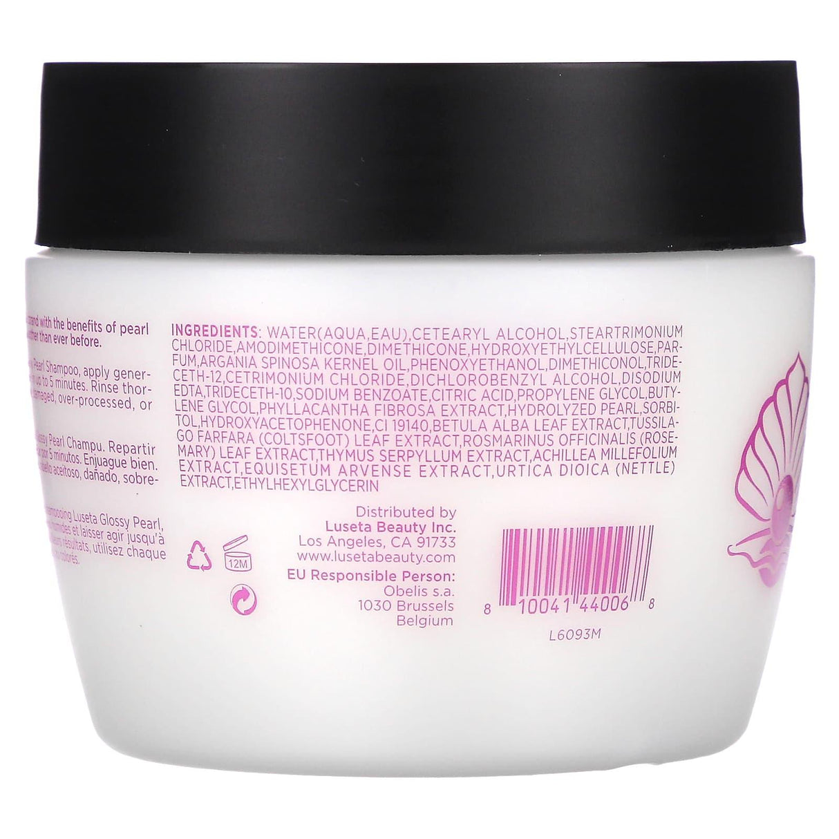 Luseta Beauty, Glossy Pearl, Hair Mask, For All Hair Types, 16.9 fl oz (500 ml) - Supply Center USA