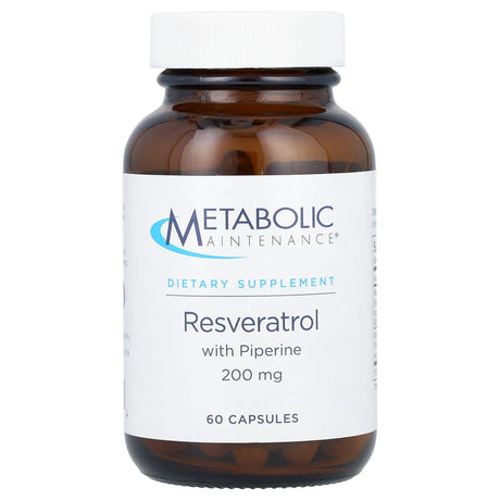 Metabolic Maintenance, Resveratrol with Piperine, 200 mg, 60 Capsules - Supply Center USA