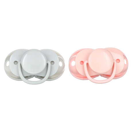 RaZbaby, Keep-It-Kleen Pacifier, 0-36m, Pink & Gray, 2 Pacifiers - Supply Center USA