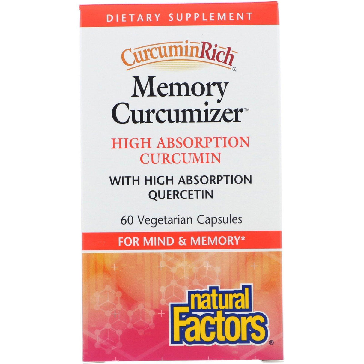 Natural Factors, CurcuminRich, Memory Curcumizer, 60 Vegetarian Capsules - Supply Center USA