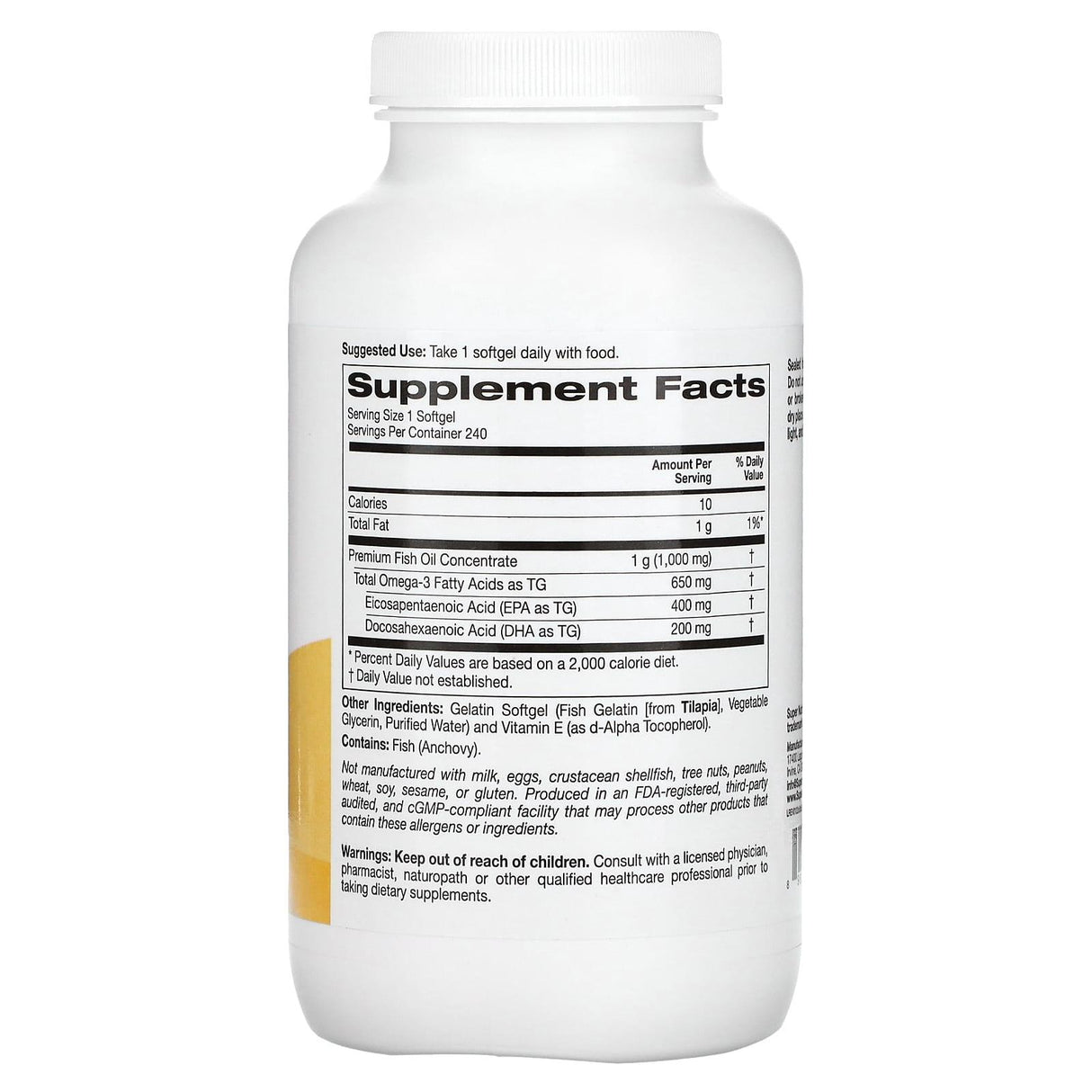 Super Nutrition, Omega-3 Fish Oils, 1,000 mg, 90 Fish Softgels - Supply Center USA