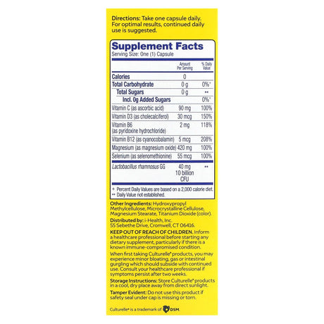 Culturelle, Probiotics, Men's Daily Health, 10 Billion CFUs, 30 Once Daily Capsules - Supply Center USA