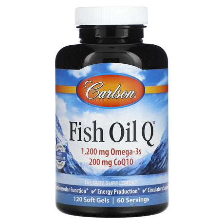 Carlson, Fish Oil Q, 120 Soft Gels - Supply Center USA