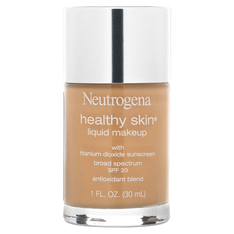 Neutrogena, Healthy Skin Liquid Makeup, SPF 20, Natural Beige 60, 1 fl oz (30 ml) - Supply Center USA