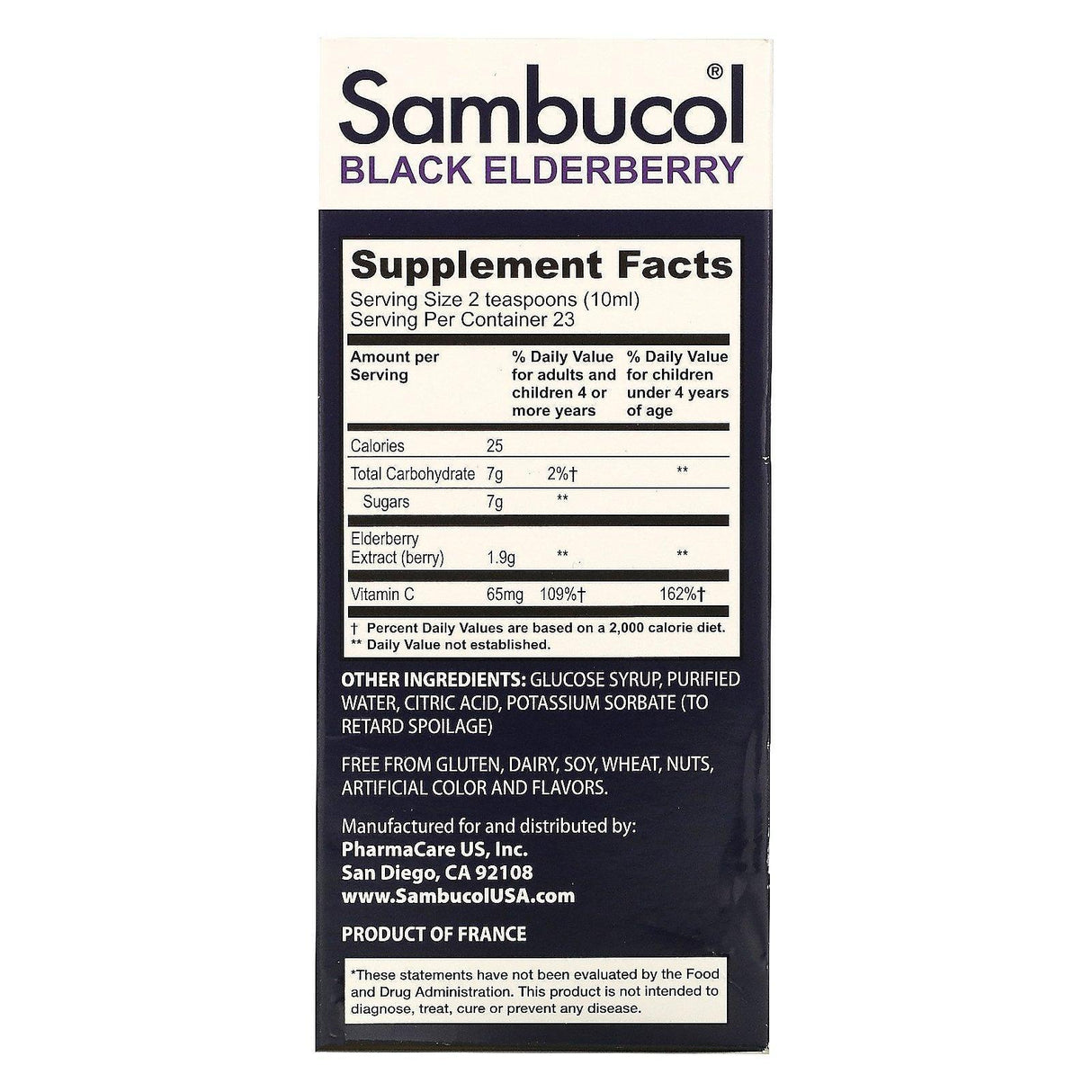 Sambucol, Black Elderberry Syrup, For Kids, Berry Flavor, 7.8 fl oz (230 ml) - Supply Center USA