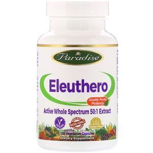 Paradise Herbs, Eleuthero, 120 Vegetarian Capsules - Supply Center USA