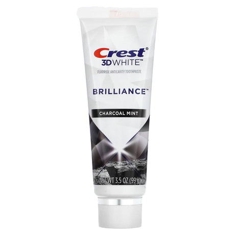 Crest, 3D White, Brilliance Fluoride AnticavityToothpaste, Charcoal Mint, 3.5 oz (99 g) - Supply Center USA