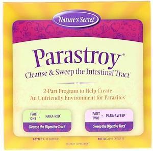 Nature's Secret, Parastroy, Cleanse & Sweep The Intestinal Tract, 2 Bottles, 90 Capsules Each - Supply Center USA