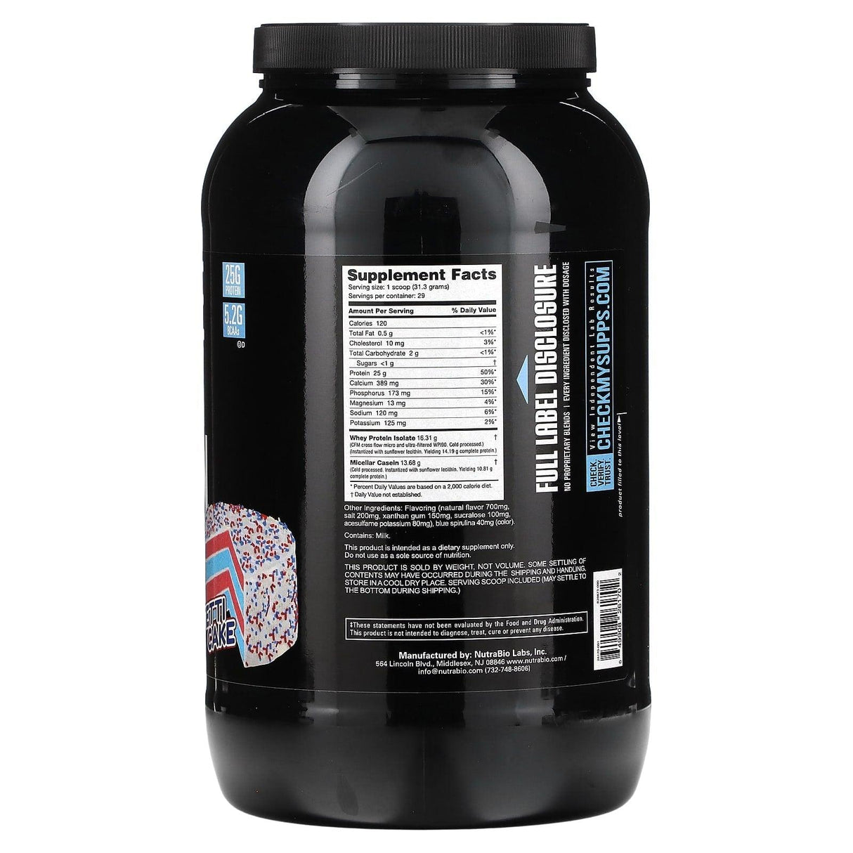 Nutrabio Labs, Muscle Matrix Protein, Confetti Cake, 2 lb (907 g) - Supply Center USA