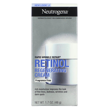 Neutrogena, Rapid Wrinkle Repair, Retinol Regenerating Cream, Fragrance Free, 1.7 oz (48 g) - Supply Center USA