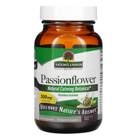 Nature's Answer, Passionflower, 500 mg, 60 Vegetarian Capsule - Supply Center USA