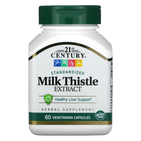 21st Century, Standardized Milk Thistle Extract, 60 Vegetarian Capsules - Supply Center USA