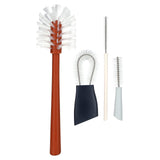 Boon, Mod, Bottle Cleaning Brush Set, 4 Brushes & 1 Vase - Supply Center USA