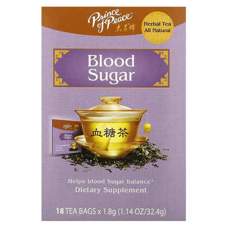 Prince of Peace, Herbal Tea, Blood Sugar, 18 Tea Bags, 1.14 oz (32.4 g) - Supply Center USA