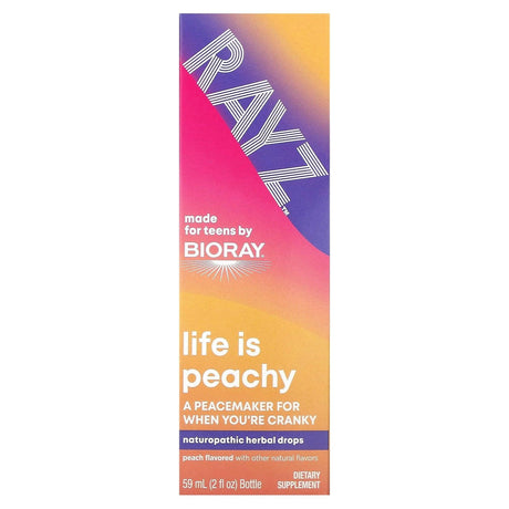 Bioray Inc., Rayz, Life Is Peachy, For Teens, Peach, 2 fl oz (59 ml) - Supply Center USA