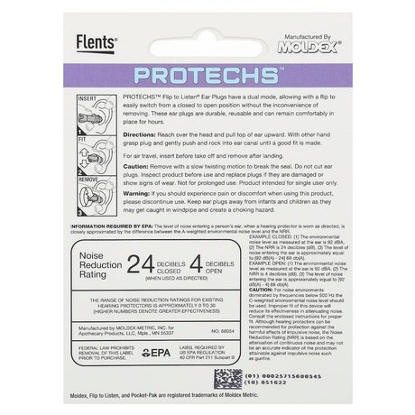 Flents, Protechs, Ear Plugs, Travel, 1 Pair with Case - Supply Center USA