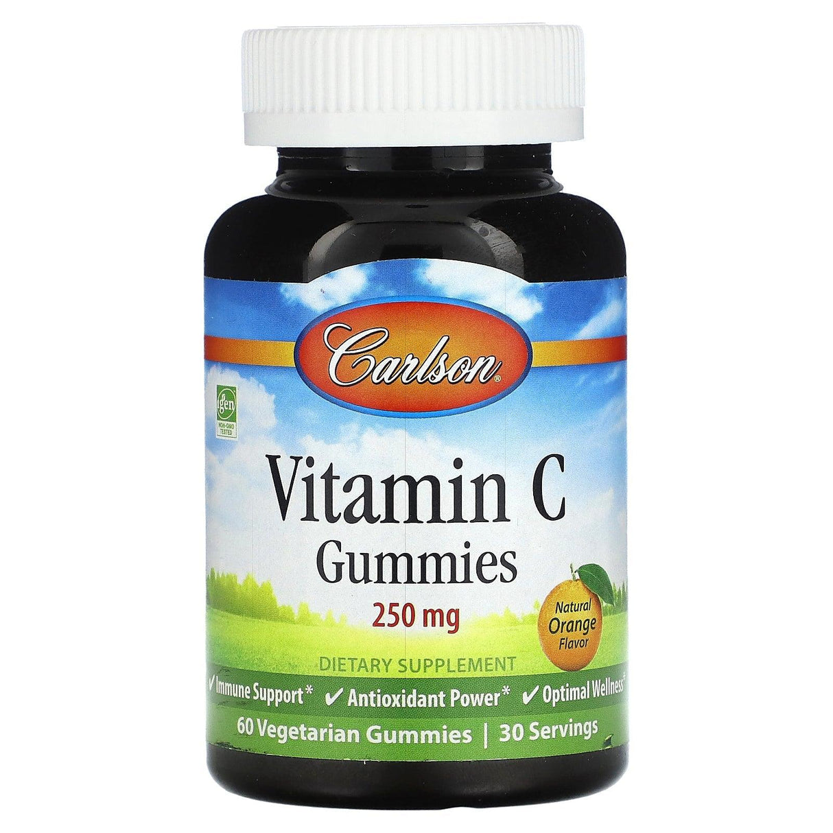 Carlson, Vitamin C Gummies, Natural Orange, 125 mg, 60 Vegetarian Gummies - Supply Center USA