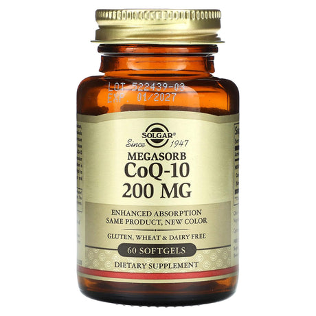 Solgar, Megasorb CoQ-10, 200 mg, 60 Softgels - Supply Center USA