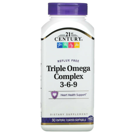 21st Century, Triple Omega Complex 3-6-9, 90 Enteric Coated Softgels - Supply Center USA