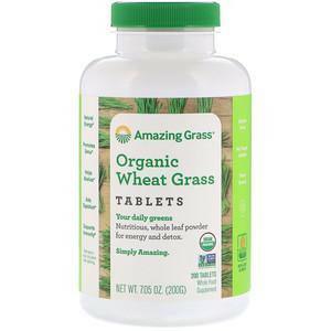 Amazing Grass, Organic Wheat Grass Tablets, 200 Tablets - Supply Center USA