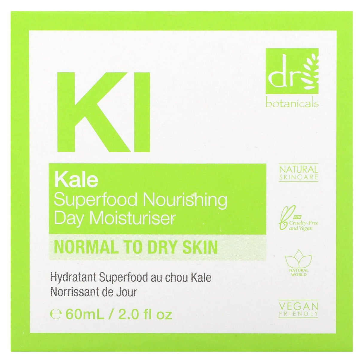 Dr. Botanicals, Superfood Nourishing Day Moisturiser, Kale, 2 fl oz (60 ml) - Supply Center USA