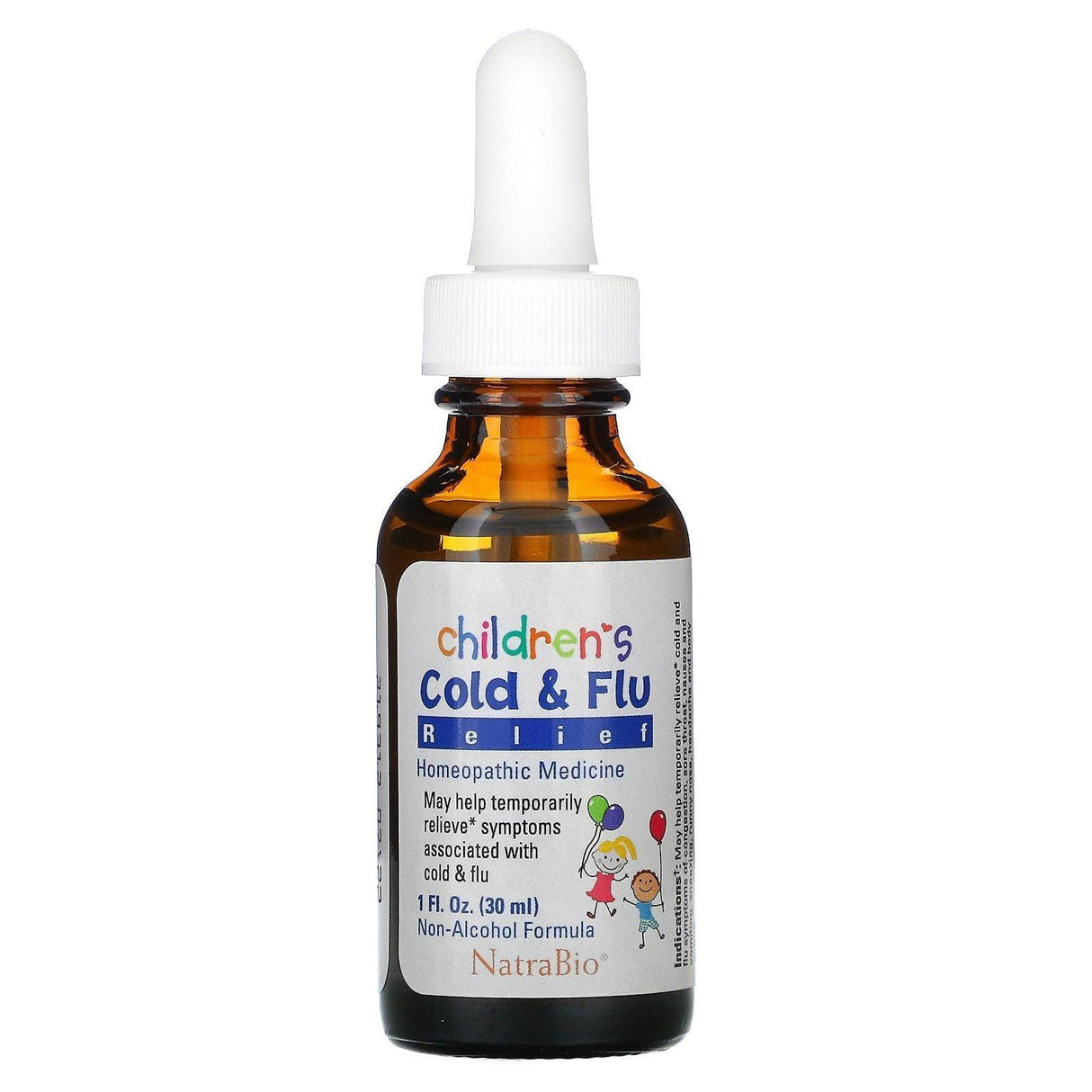 NatraBio, Children's Cold & Flu Relief, 1 fl oz (30 ml) - Supply Center USA