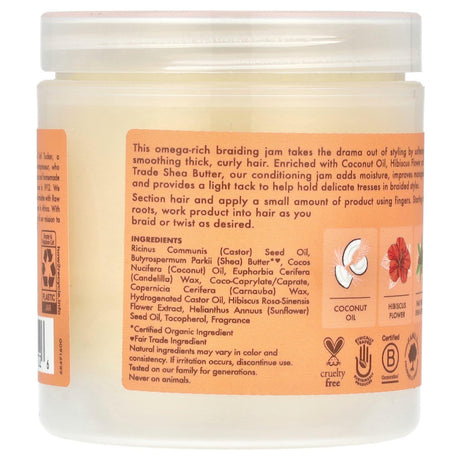 SheaMoisture, Kids Braiding Jam, Coconut & Hibiscus with Shea Butter , 5.5 oz (156 g) - Supply Center USA