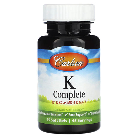 Carlson, K Complete, 45 Softgels - Supply Center USA