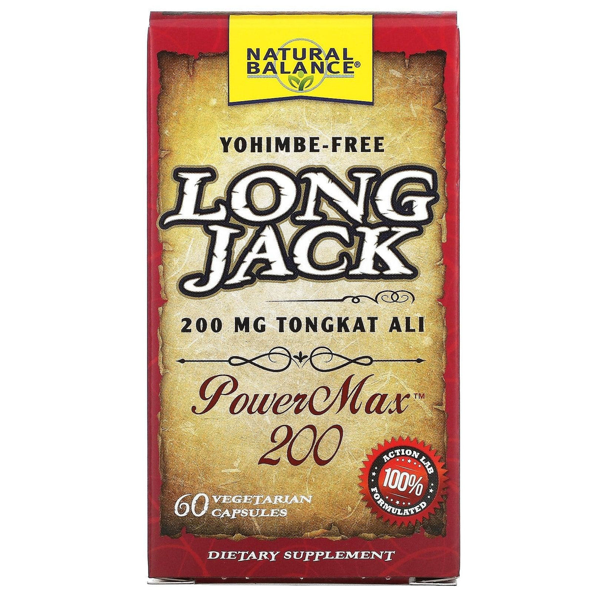 Natural Balance, Long Jack, PowerMax 200, 60 Vegetarian Capsules - Supply Center USA