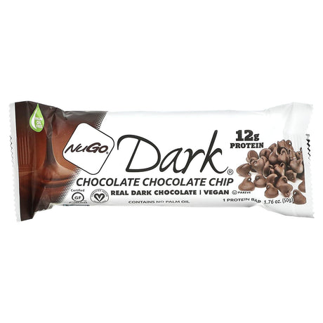 NuGo Nutrition, NuGo Dark, Protein Bars, Chocolate Chocolate Chip, 12 Bars, 1.76 oz (50 g) Each - Supply Center USA