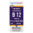 Superior Source, Cyanocobalamin & B-12 & B-6 & Folic Acid, 1,000 mcg & 2 mg & 400 mcg, 60 MicroLingual Instant Dissolve Tablets - Supply Center USA