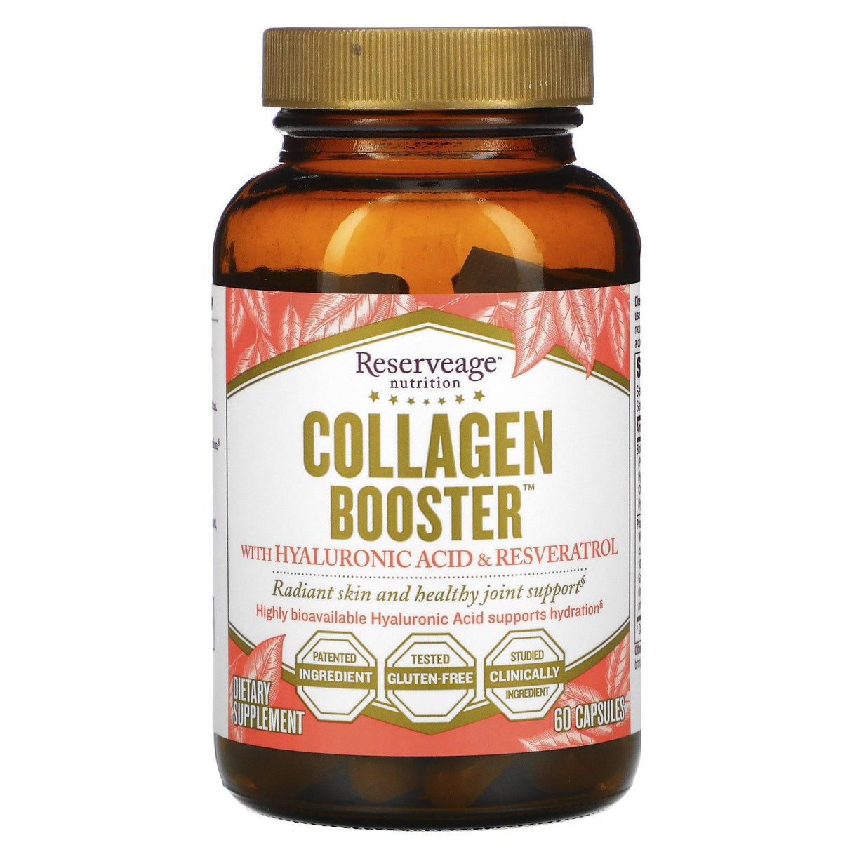 ReserveAge Nutrition, Collagen Booster with Hyaluronic Acid & Resveratrol, 60 Capsules - Supply Center USA