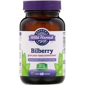 Oregon's Wild Harvest, Bilberry, 60 Gelatin Capsules - Supply Center USA