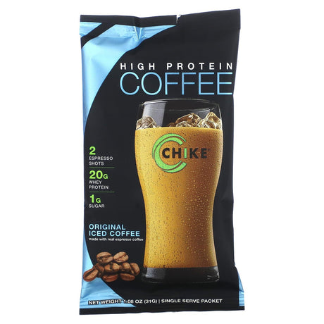 Chike Nutrition, High Protein Iced Coffee, Original, 12 Packets, 1.08 oz (31 g) Each - Supply Center USA