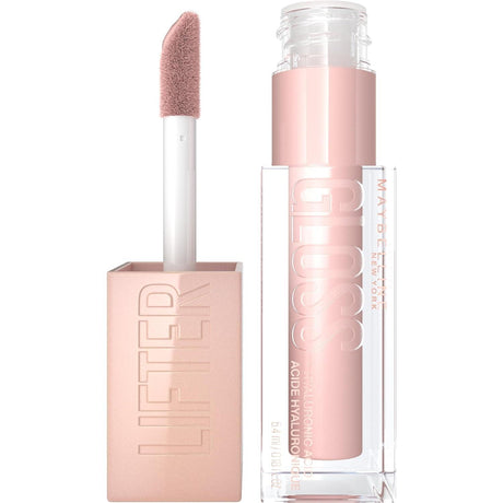 Maybelline Lifter Gloss, Hydrating Lip Gloss with Hyaluronic Acid, Ice, Pink Neutral, 0.18 Ounce - Supply Center USA