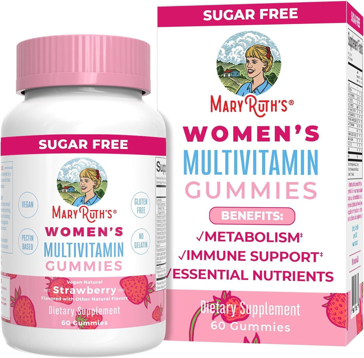 Maryruth Organics Multivitamin for Women 14+ | Women'S Multivitamin Gummies | Immune Support Daily Women'S Multivitamin | Hair Skin and Nails Gummy Vitamins for Women | Sugar Free | 60 Count - Supply Center USA