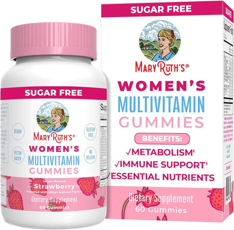 Maryruth Organics Multivitamin for Women 14+ | Women'S Multivitamin Gummies | Immune Support Daily Women'S Multivitamin | Hair Skin and Nails Gummy Vitamins for Women | Sugar Free | 60 Count - Supply Center USA