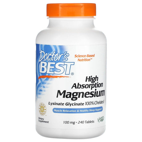 Doctor's Best, High Absorption Magnesium, 100 mg, 120 Tablets - Supply Center USA