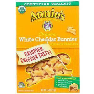 Annie's Homegrown, Organic White Cheddar Bunnies, Baked Snack Crackers, 7.5 oz (213 g) - Supply Center USA