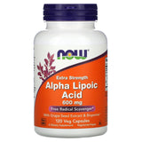 NOW Foods, Alpha Lipoic Acid, Extra Strength, 600 mg, 60 Veg Capsules - Supply Center USA