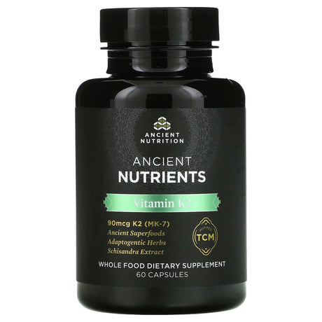 Dr. Axe / Ancient Nutrition, Ancient Nutrients, Vitamin K2, 60 Capsules - Supply Center USA