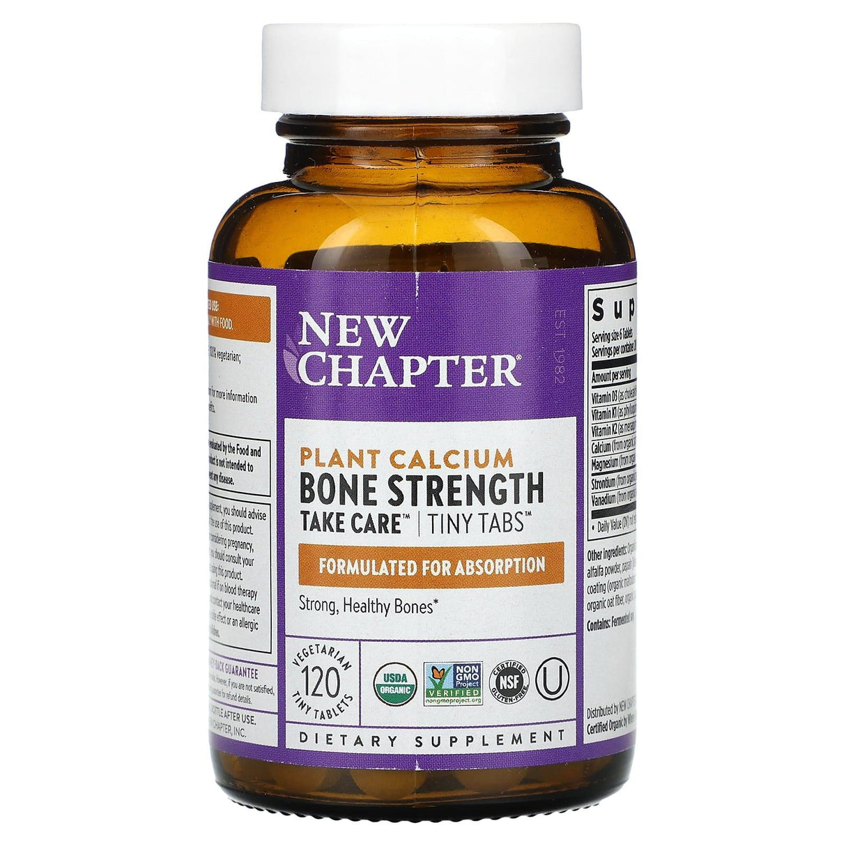 New Chapter, Plant Calcium, Bone Strength Take Care, 120 Vegetarian Tiny Tablets - Supply Center USA