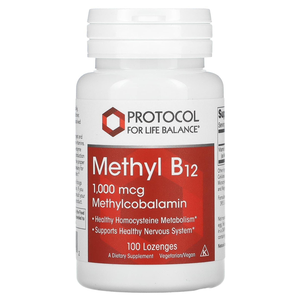 Protocol for Life Balance, Methyl B12, 1,000 mcg, 100 Lozenges - Supply Center USA