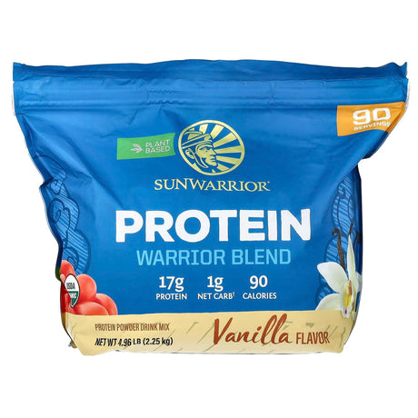 Sunwarrior, Warrior Blend, Protein, Vanilla, 4.96 lb (2.25 kg) - Supply Center USA