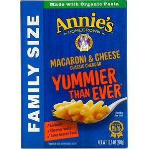 Annie's Homegrown, Macaroni & Cheese, Family Size, Classic Cheddar, 10.5 oz (298 g) - Supply Center USA