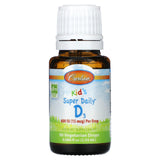 Carlson, Kid's Super Daily D3, 15 mcg (600 IU), 90 Vegetarian Drops, 0.086 fl oz (2.54 ml) - Supply Center USA