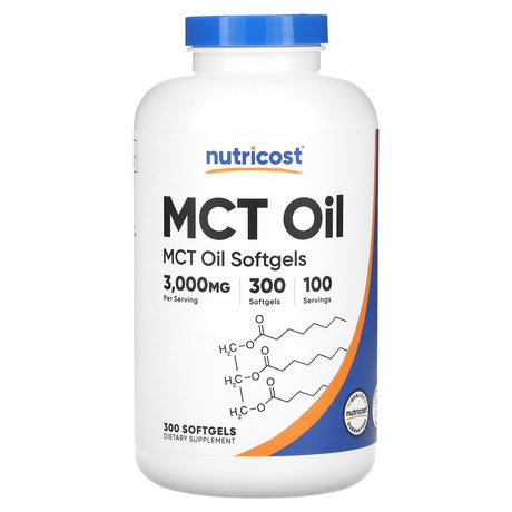 Nutricost, MCT Oil, 1,000 mg, 150 Softgels - Supply Center USA