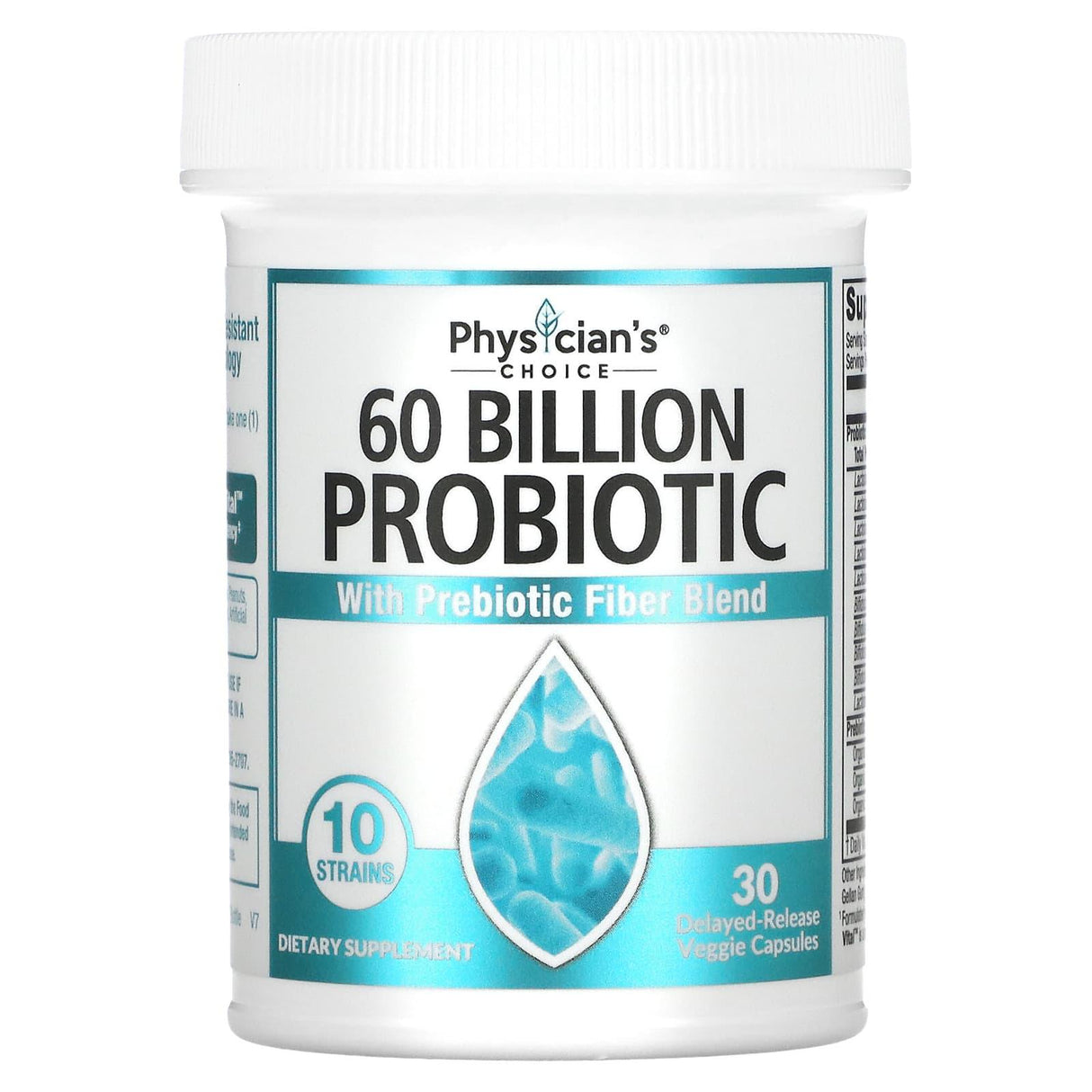 Physician's Choice, 60 Billion Probiotic, 30 Delayed-Release Veggie Capsules - Supply Center USA