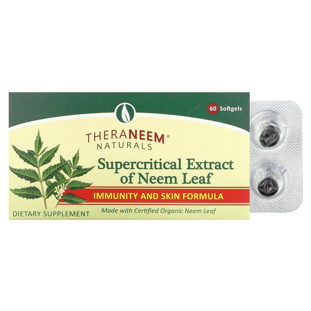 Organix South, TheraNeem Naturals, Supercritical Extract of Neem Leaf, 60 Softgels - Supply Center USA