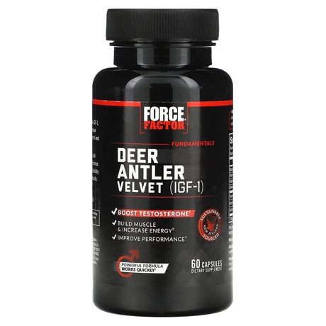 Force Factor, Deer Antler Velvet (IGF-1), 60 Capsules - Supply Center USA